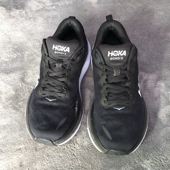 Hoka One One Men's Bondi 8 Black/White Running Shoes 1127952 BWHT Size 10 B - Picture 11 of 12